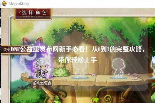DNF公益服發布網新手必看！從0到1的完整攻略，帶你輕松上手