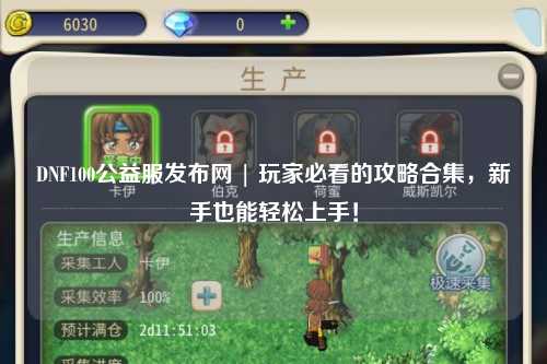 DNF100公益服發布網 | 玩家必看的攻略合集，新手也能輕松上手！