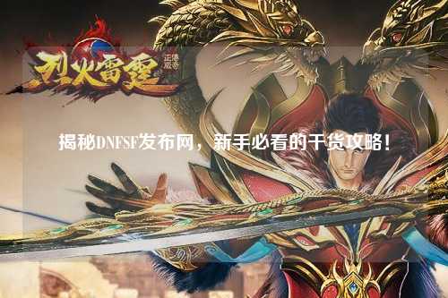 揭秘DNFSF發布網，新手必看的干貨攻略！