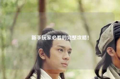 新手玩家必看的完整攻略！