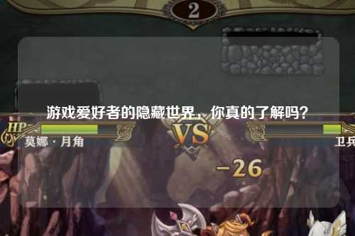 游戲愛好者的隱藏世界，你真的了解嗎？