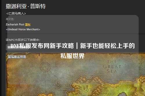 DNF私服發(fā)布網(wǎng)新手攻略｜新手也能輕松上手的私服世界