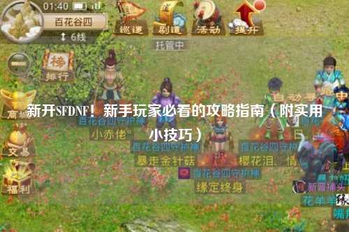新開SFDNF！新手玩家必看的攻略指南（附實用小技巧）